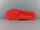 Louis Vuitton Trainer Fashion Low Casual Board Shoes Men Checker Rendering Sneakers Red