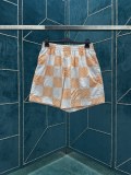 Louis Vuitton Damier Pattern Beach Shorts Unisex Fashion Marque L.Vuitton Déposée Logo Sports Shorts