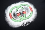 Gucci Foam Print Round Neck T-shirt Couple Casual Cotton Short Sleeves