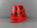 Louis Vuitton Trainer Fashion Low Casual Board Shoes Men Checker Rendering Sneakers Red