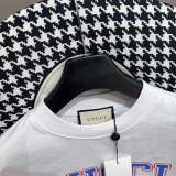 Gucci Foam Logo Print Round Neck T-shirt Unisex Casual Cotton Short Sleeves
