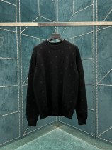 Louis Vuitton Unisex Fashion LV Blason Pattern Full Embroidered Depiction Logo Casual Wool Sweater