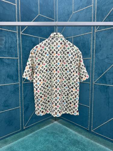Louis Vuitton x Tyler Unisex Classic Monogram Craggy Pattern Silk Short Sleeve Shirts Jackets