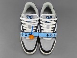 Louis Vuitton Trainer Fashion Low Casual Board Shoes Men Rendering Sneakers Black Blue
