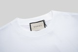 Gucci Logo Printed Round Neck T-shirt Unisex Casual Cotton Short Sleeves