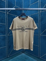 Gucci Classic GG Firenze 1921 Fade Printing Short Sleeve Unisex Casual Street Loose T-Shirts