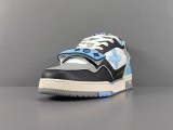 Louis Vuitton Trainer Fashion Low Casual Board Shoes Men Rendering Sneakers Black Blue