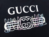 Gucci Colored Rabbit Lette Print T-shirt Couple Cotton Short Sleeve