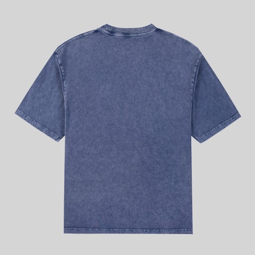 Gucci Wash Graffiti Logo Print T-shirt Unisex Casual Cotton Short Sleeves