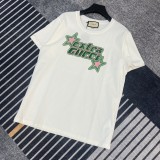 Gucci Fashion Sequin Embroidered Print T-shirt Couple Casual Cotton Short Sleeves