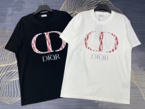 Dior Letter Logo Print Short Sleeve Unisex Casual High Street T-Shirt