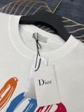 Dior Letter Logo Print Short Sleeve Unisex Casual Cotton T-Shirt