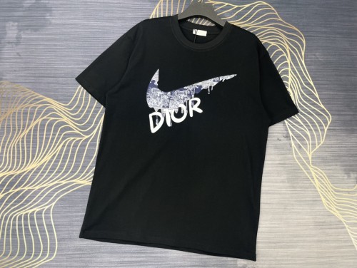 Dior Letter Logo Printed T-shirt Unisex Loose Cotton Short Sleeve