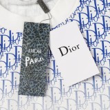 Dior Classic Gradient Printing Technology T-shirt Couple Classic Oversize Short Sleeves