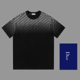 Dior Classic Gradient Printing Technology T-shirt Couple Classic Oversize Short Sleeves