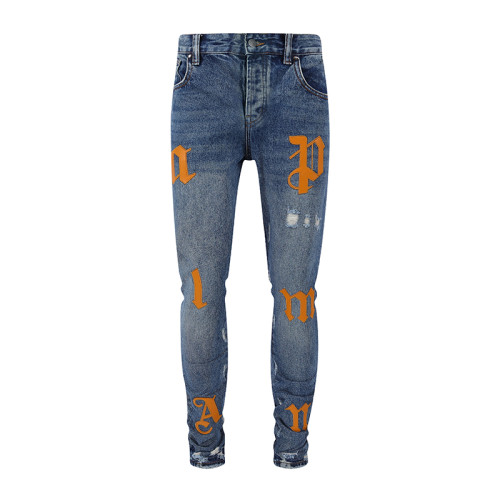 Palm Angels New Fashion Jeans Vintage Distressed Casual Street Pants