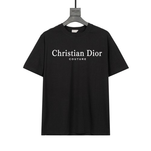 Dior Letter Logo Print T-shirt Unisex Casual Short Sleeves