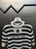 Dior 3D Letter Star Breathable Cashmere Short Sleeves