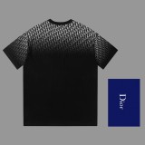 Dior Classic Gradient Printing Technology T-shirt Couple Classic Oversize Short Sleeves