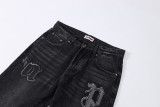 Palm Angels Fashion Distressed Jeans Casual Street Stretch Slim Pants