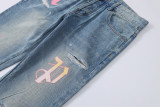 Palm Angels Fashion Casual Street Men's Jeans Vintage Washed Pants