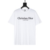 Dior Letter Logo Print T-shirt Unisex Casual Short Sleeves