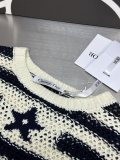 Dior 3D Letter Star Breathable Cashmere Short Sleeves