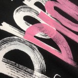 Dior Fashion Contrast Logo Print T-shirt Unisex Casual Oversize Short Sleeves