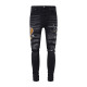 Amiri New Fashion Eagle Print Pants Unisex Casual Street Slim Pants