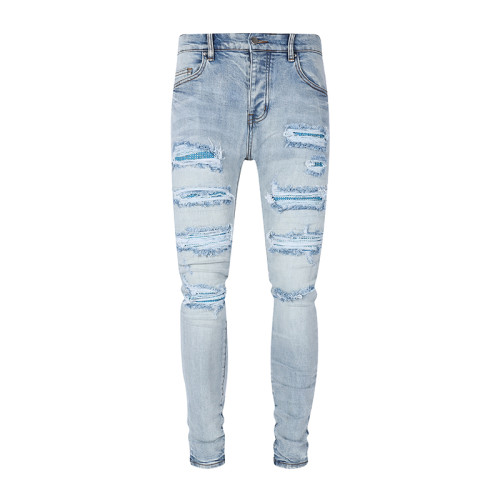 Amiri New Fashion Distressed Patches Jeans Casual Street Pants
