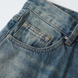 Amiri Vintage Washed Jeans Unisex Fashion Casual Street Straight Leg Pants