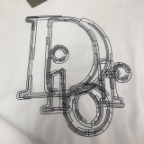 Dior 3D Logo Printed T-shirt Unisex Oversize Casual Short Sleeves