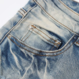 Amiri Classic Logo Print Washed Vintage Jeans Casual Street Skinny Pants