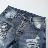 Dsquared2 Distressed Patches Jeans Casual Street Stretch Skinny Pants