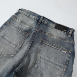 Amiri Fashion Classic Logo Print Washed Vintage Jeans Casual Street Skinny Pants