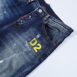 Dsquared2 Distressed Patches Jeans Casual Street Splash-ink Pants