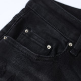 Amiri New Fashion Distressed Jeans Unisex Casual Street Slim Pants