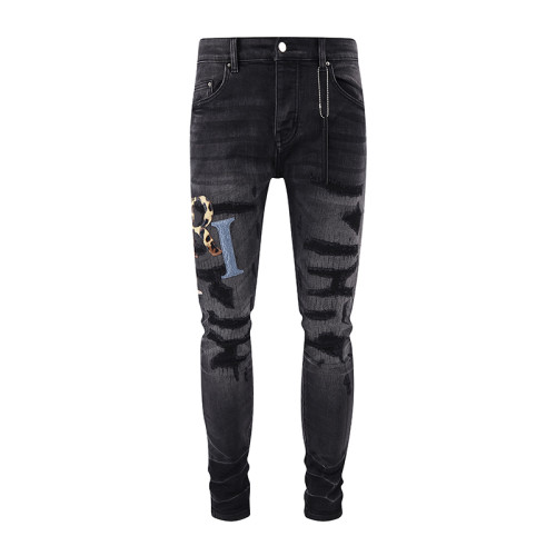 Amiri New Fashion Skinny Jeans Stretch Street Pants
