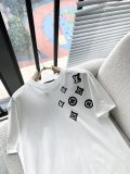 Louis Vuitton Classic Logo Printed T-shirt Unisex Cotton Casual Short Sleeved