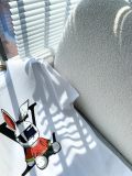 Louis Vuitton Logo Rabbit Print Short sleeved Unisex Cotton Loose T-shirt