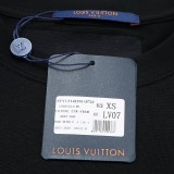 Louis Vuitton Fashion Crack Logo Short Sleeved Unisex Casual Cotton T-shirt
