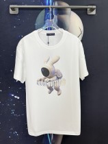Louis Vuitton Space Machinery Logo Printed Short sleeved Unisex Casual Cotton T-shirt