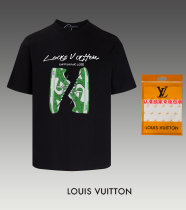 Louis Vuitton Logo Shoes Printed Short Sleeve Couple Fashion Casual T-shirt