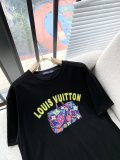 Louis Vuitton Logo Bag Printed Short Sleeve Unisex Cotton Loose T-shirt