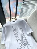 Louis Vuitton High Street Big Logo Printed Short Sleeve Unisex Versatile Casual T-shirt