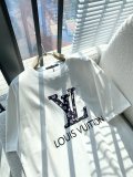 Louis Vuitton Classic Logo Printed Short Sleeved Unisex Cotton Casual T-shirt