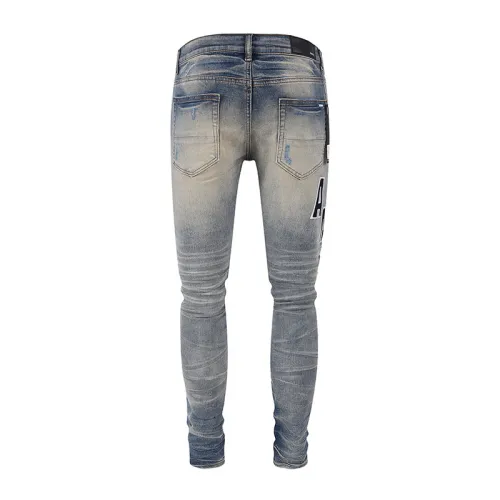 Amiri Classic Logo Print Washed Vintage Jeans Casual Street Pants