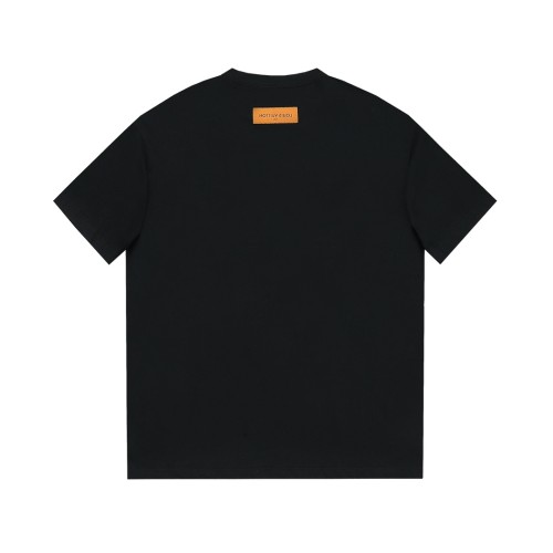 Louis Vuitton Classic Scribbled Logo Short sleeved Unisex Versatile Casual T-shirt