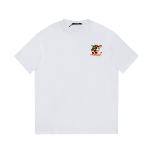 Louis Vuitton High Street Toothbrush Embroidered Short Sleeve Unisex Cotton Casual T-shirt