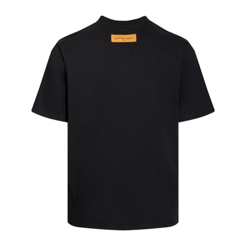 Louis Vuitton Fashion Print Short Sleeved Couple Cotton Casual T-shirt